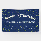 Happy Retirement Stars gepersonaliseerd Spandoek (Horizontaal)