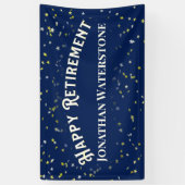 Happy Retirement Stars gepersonaliseerd Spandoek (Verticaal)
