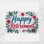  Happy Retirement Sticker (Enkel label)