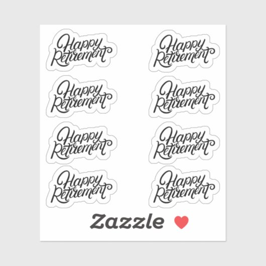 Happy Retirement Stickers (Vel)