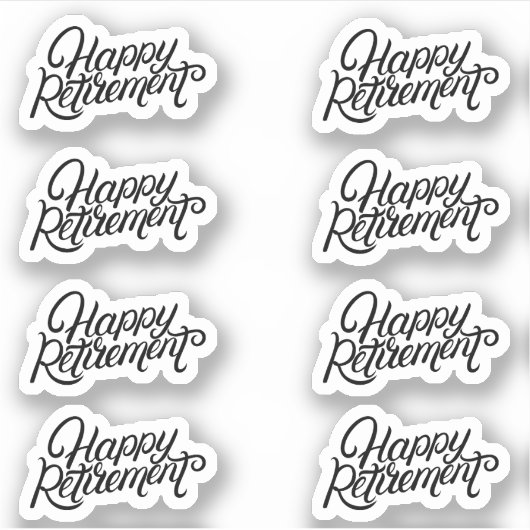 Happy Retirement Stickers (Voorkant)