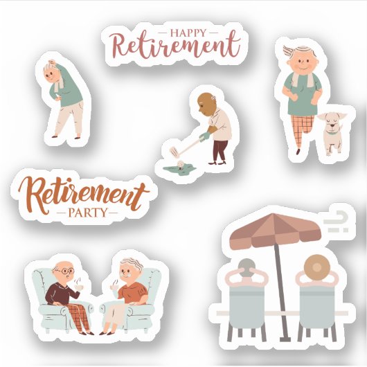 Happy Retirement Stickers (Voorkant)