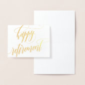 Happy Retirement Swirly Calligraphy Folie Kaarten (Display)