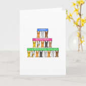 Happy Retirement Teacher Cartoon Cats Kaart (Gele Bloem)