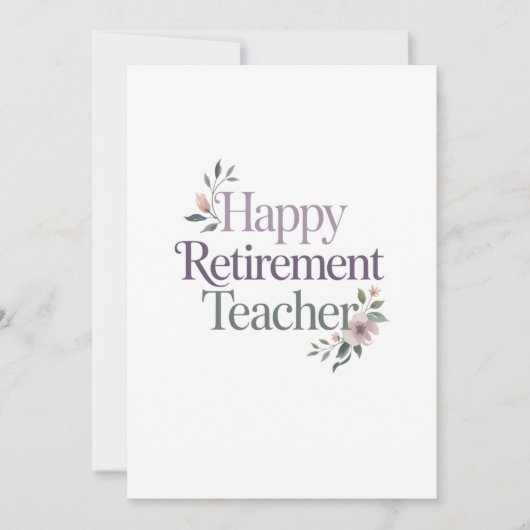 Happy Retirement Teacher Kaart (Voorkant)