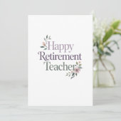 Happy Retirement Teacher Kaart (Staand voorkant)