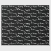 Happy Retirement tekst op zwart Cadeaupapier (Vlak)