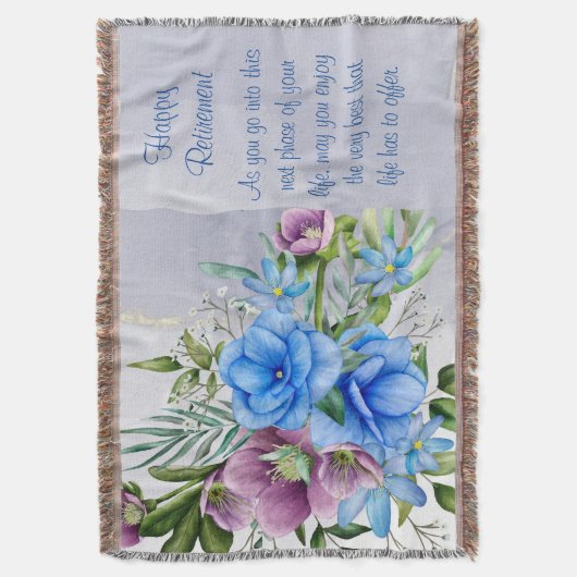 Happy Retirement Throw Blanket Deken (Voorkant Verticaal)