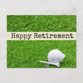 Happy Retirement to golfer met golfbal op groen Briefkaart