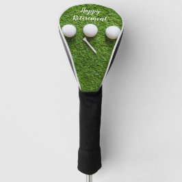 Happy Retirement to golfer met golfbal op groen Golfheadcover