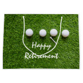 Happy Retirement to golfer met golfbal op groen Groot Cadeauzakje (Voorkant)