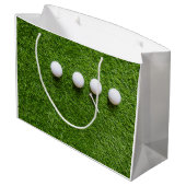 Happy Retirement to golfer met golfbal op groen Groot Cadeauzakje (Achterkant Gekanteld)