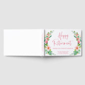Happy Retirement Tropical Floral Pink Script Gastenboek (Volledig)