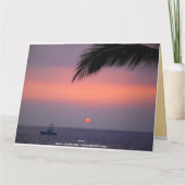 Happy Retirement Tropical Sunset Card Kaart (Achterkant)