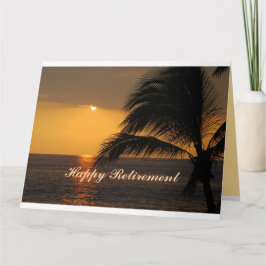 Happy Retirement Tropical Sunset Card Kaart