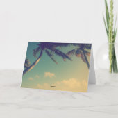 Happy Retirement tropische palm strandfoto Kaart (Achterkant)