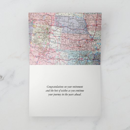 Happy Retirement USA Road Map Kaart (Binnen)