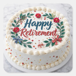 Happy  Retirement  Vierkante Sticker