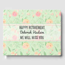 Happy Retirement Waterverf Bloemenpatroon