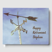 Happy Retirement weervane richting pijlen Gastenboek (Voorkant)