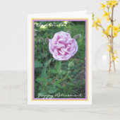 Happy Retirement wenst Paarse roze Rose legant Kaart (Gele Bloem)