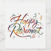 Happy Retirement Wijn Etiket (Enkel label)