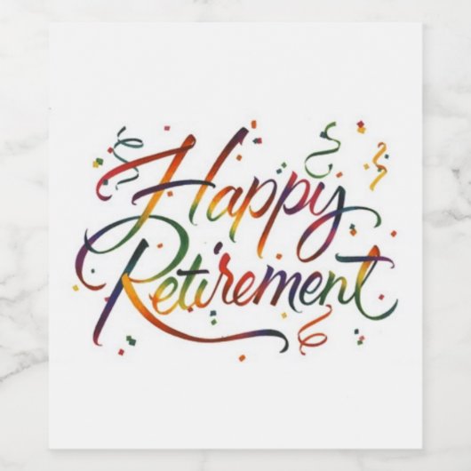 Happy Retirement Wijn Etiket (Enkel label)