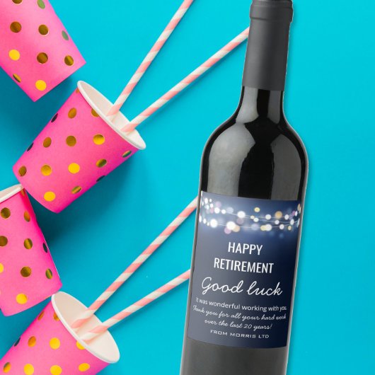 HAPPY RETIREMENT WIJNLABEL WIJN ETIKET