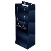 Happy Retirement Wine Gift Bag Wijn Cadeautas (Achterkant Gekanteld)