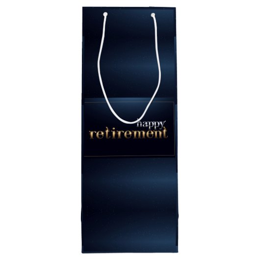 Happy Retirement Wine Gift Bag Wijn Cadeautas (Achterkant)