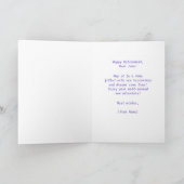 Happy Retirement wint Paarse Hydrangeas Elegant Kaart (Binnen)