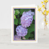 Happy Retirement wint Paarse Hydrangeas Elegant Kaart (Gele Bloem)