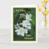 Happy Retirement Wishes Jasmine Flowers Elegant Kaart (Gele Bloem)