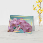 Happy Retirement Wishes Paarse Orchids Elegant Kaart (Gele Bloem)