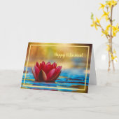 Happy Retirement Wishes Red Waterlily Elegant Kaart (Gele Bloem)