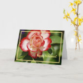 Happy Retirement Wishes Red White Rose Elegant Kaart (Gele Bloem)