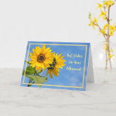 Happy Retirement Wishes Sunflower Elegant Kaart (Gele Bloem)