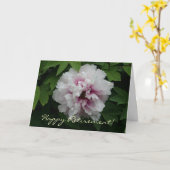 Happy Retirement Wishes White Peony Elegant Kaart (Gele Bloem)