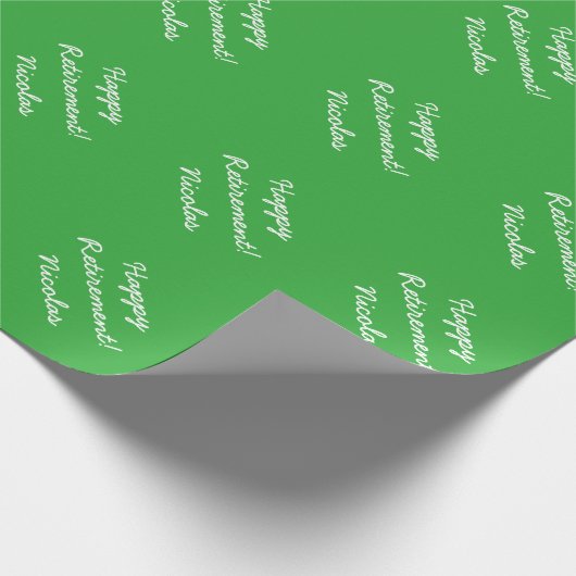 Happy Retirement wrapping papier met aangepaste na (Hoek)