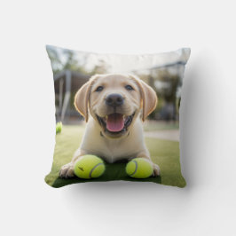 🐶Happy Retriever Puppy 🎾met 2 Tennisballen Kussen