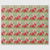 Happy Retro 1950s kerstpaar Cadeaupapier (Vlak)