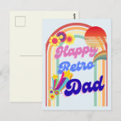 Happy Retro Dad Briefkaart (Voorkant / Achterkant)