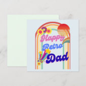 Happy Retro Dad Feestdagenkaart (Voorkant / Achterkant)