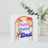 Happy Retro Dad Feestdagenkaart (Staand voorkant)