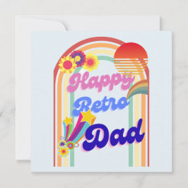 Happy Retro Dad Feestdagenkaart