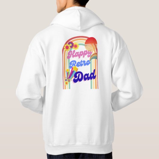 Happy Retro Dad Hoodie (Achterkant)