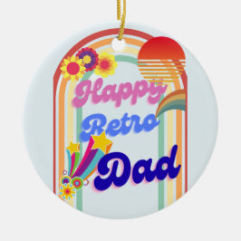 Happy Retro Dad Keramisch Ornament