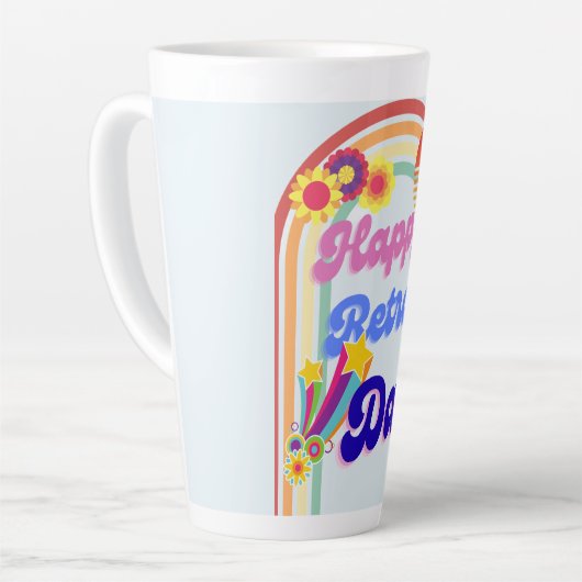 Happy Retro Dad Latte Mok (Linkerhoek)