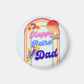 Happy Retro Dad Magneet (Voorkant)