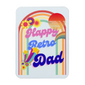 Happy Retro Dad Magneet (Verticaal)